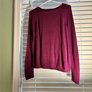 attention Plum Crewneck Sweater